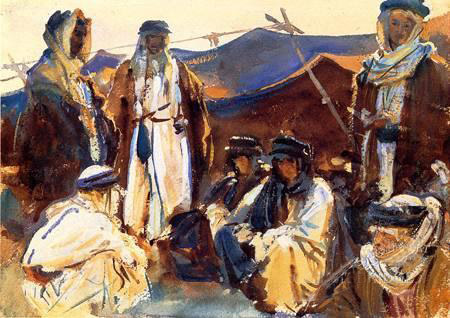 (image for) Handmade oil painting Copy paintings of famous artists John Singer Sargenti's art Bedouin Camp 1905-1 - Click Image to Close